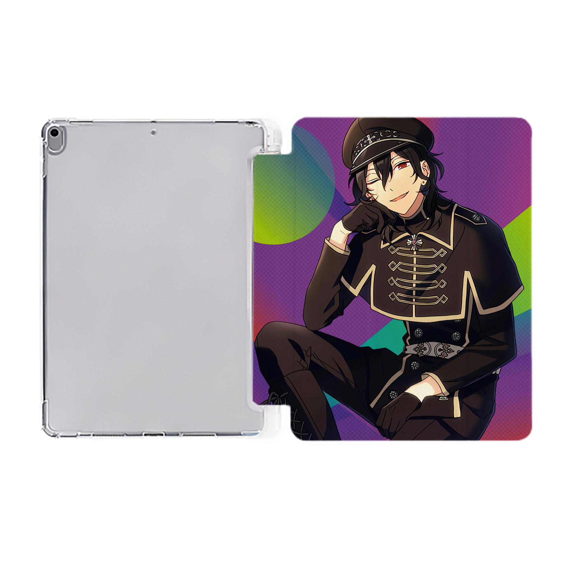 （画像用） あんさんぶるスターズ! Ensemble Stars IPad ケース ペン収納付き 三つ折りスタンド PUレザー×シリコン 対応機種9.5/10.5/10.9インチ
